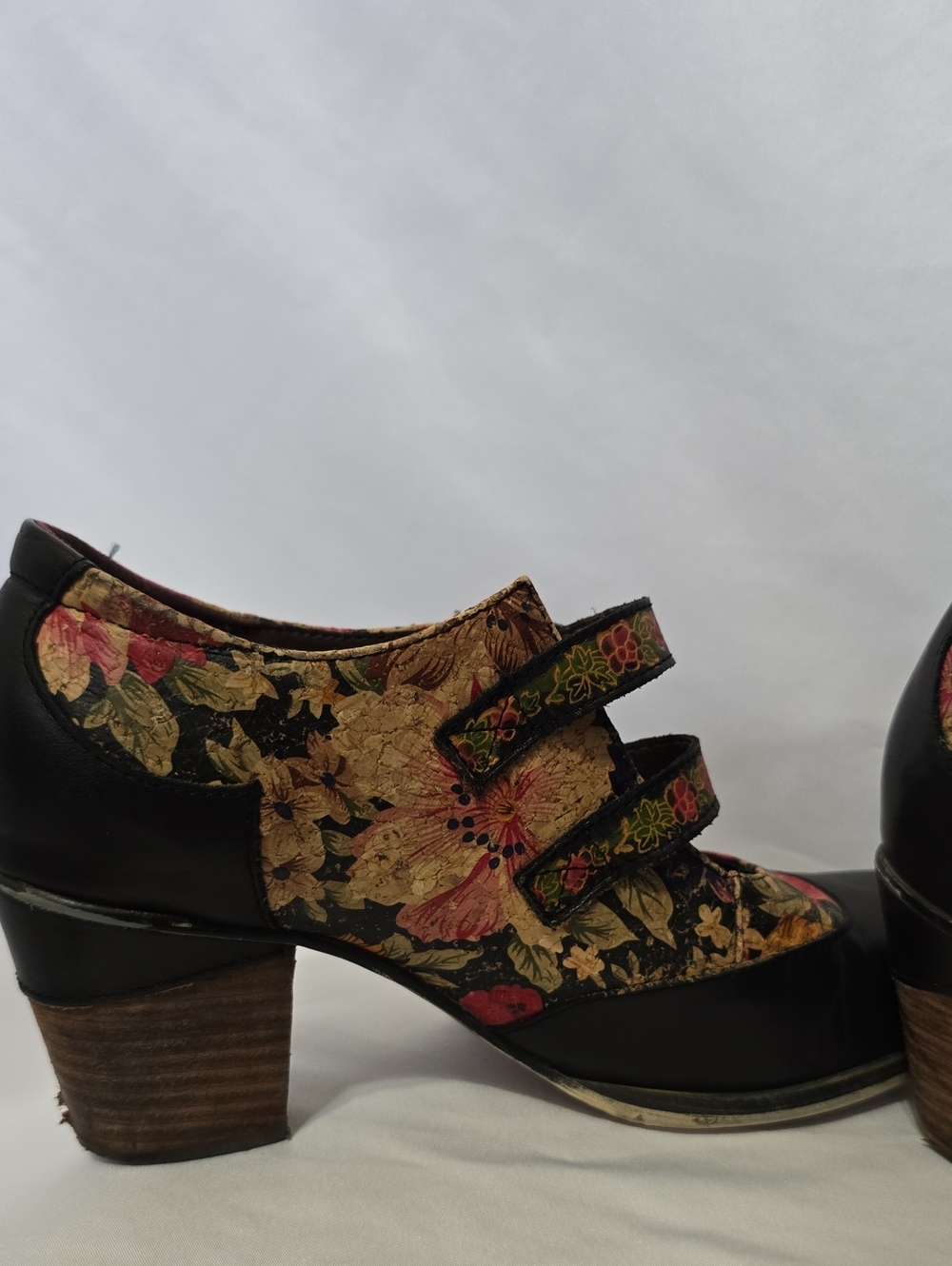 L'Artiste Spring Step Glena Leather Floral Mary Jane Wedge Shoes Size 8.5 - Picture 13 of 16